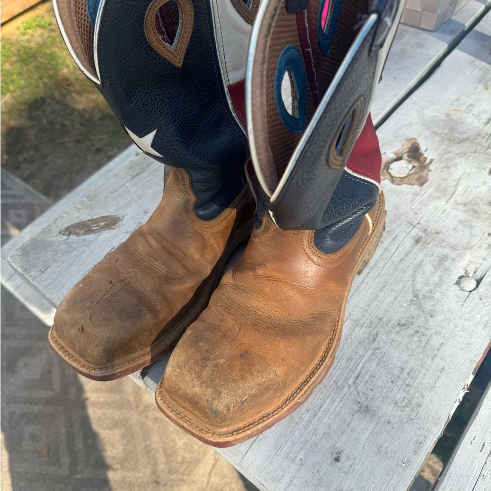 Twisted X Tan and Blue Cowboy Boots